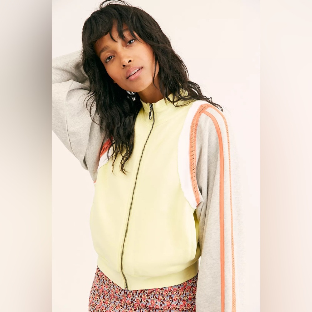 NWT Free People Relay Jacket In Yellow - Picture 1 of 9